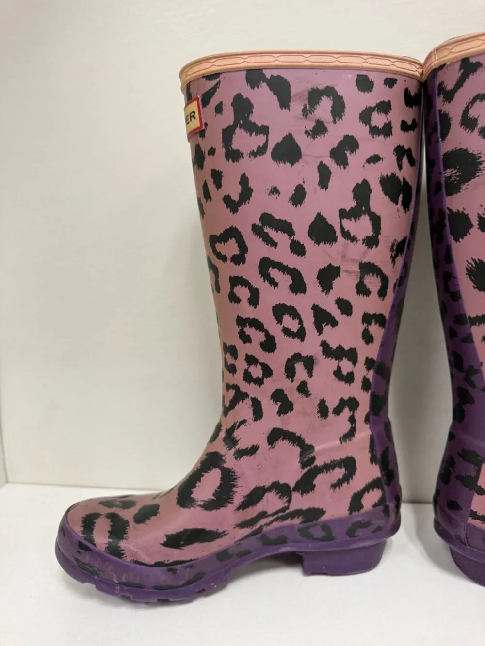 Hunter Girls Leopard Boots